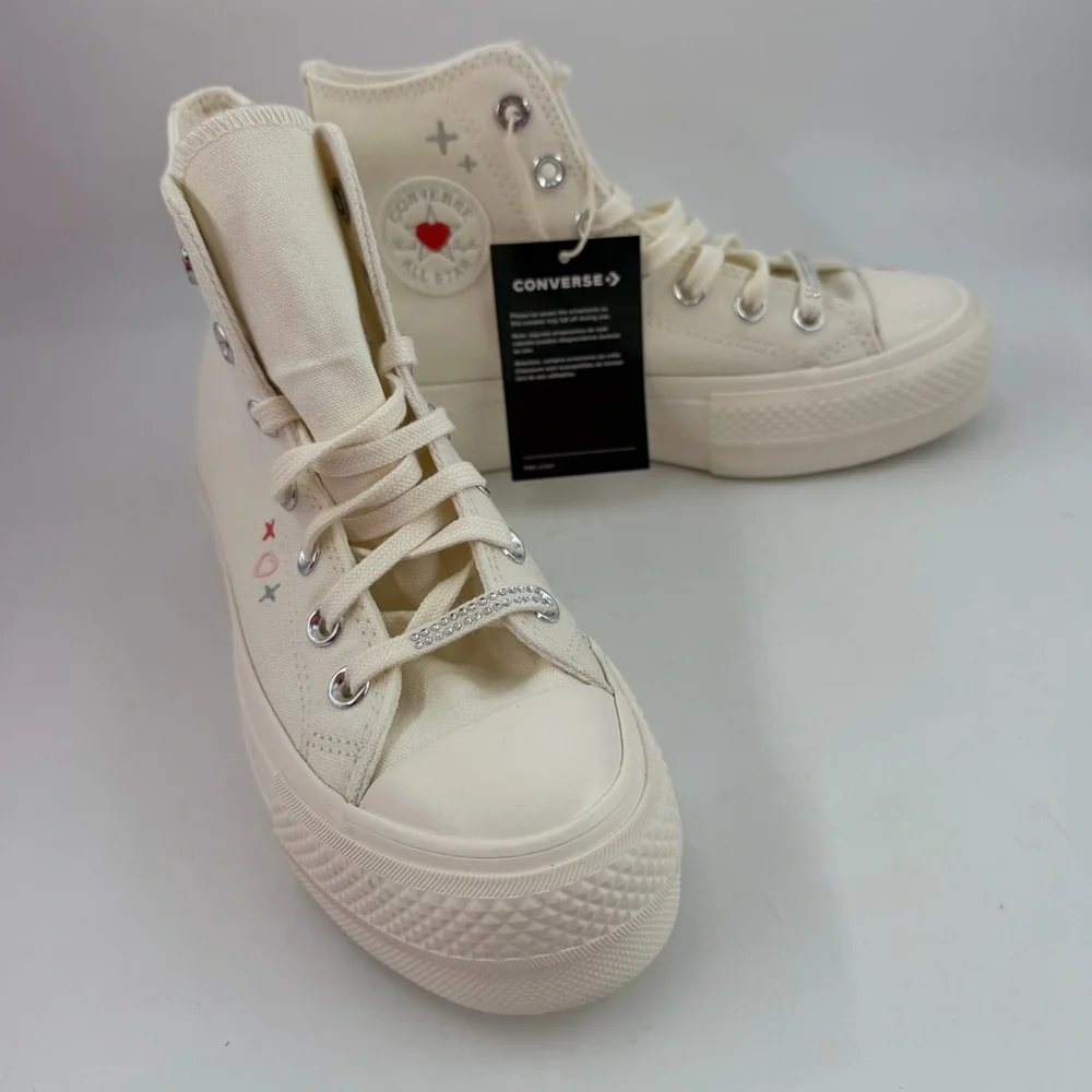 Converse Women’s CTAS Lift Egret Platform-5.5-Forever Dream Off White Shoes NEW!